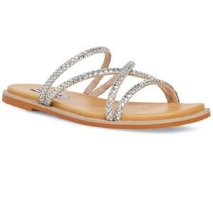 Steve Madden Women's Spice Bling Square‎ Open Toe Slide-On Sandal NWT Size 7